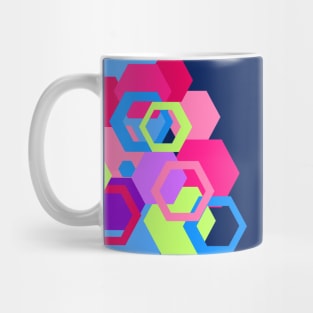 Hexagons Polygons Geometric Abstract Art Mug